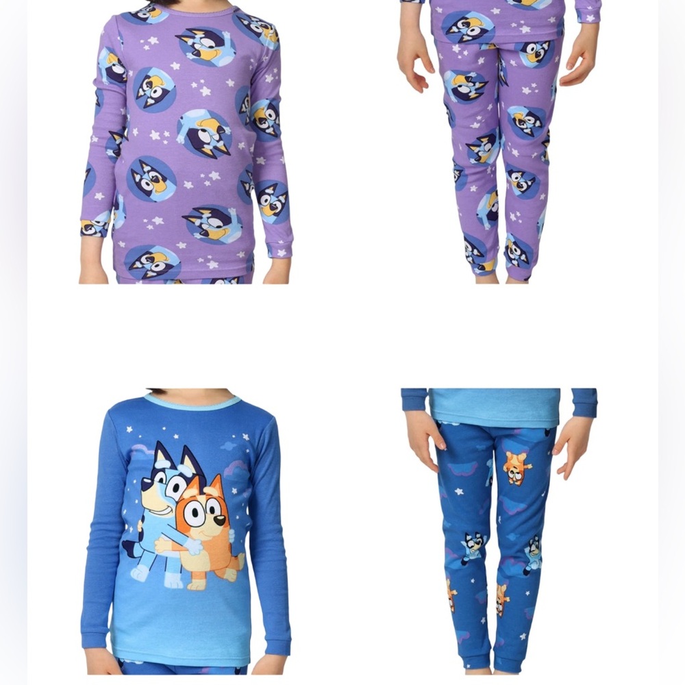 Disney Bluey - Kids 4-Piece Pajama Bundle (2 sets) - 4T or 5T